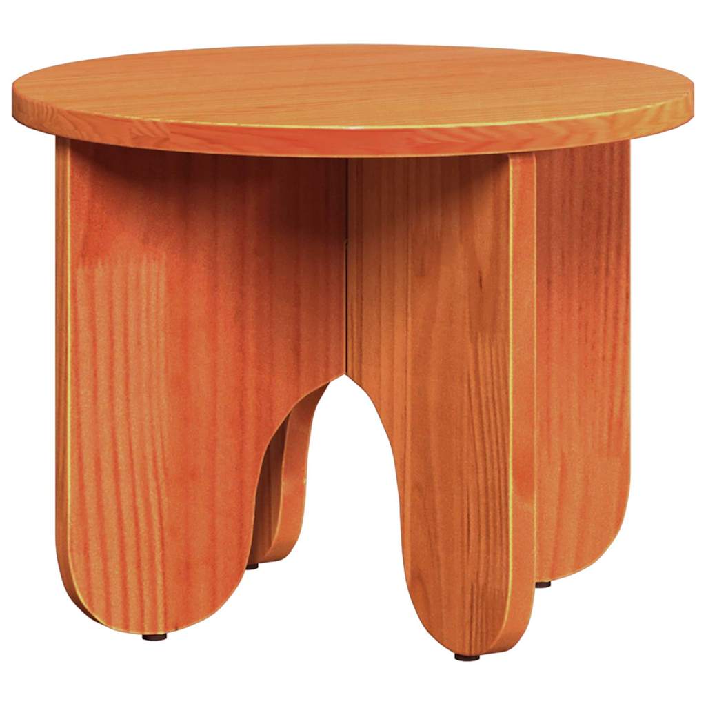 Couchtisch 2 pcs Wachsbraun Massivholz Kiefer