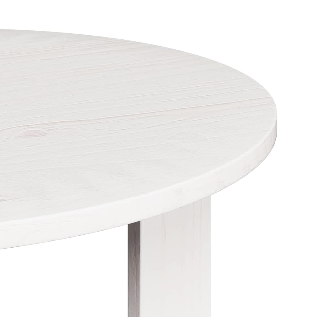 Couchtisch 2 pcs Weiß Massivholz Kiefer