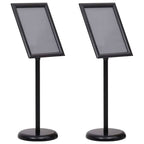 Plakatständer 2 pcs Schwarz 45 x 32,7 x 108 cm Aluminium