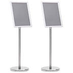 Plakatständer 2 pcs Silber 32,7 x 24 x 108 cm Aluminium