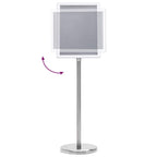 Plakatständer 2 pcs Silber 32,7 x 24 x 108 cm Aluminium