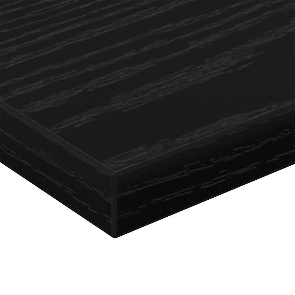 Regalbrett 4 pcs Schwarz 40 x 10 x 1,5 cm Holzwerkstoff