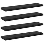 Regalbrett 4 pcs Schwarz 40 x 10 x 1,5 cm Holzwerkstoff