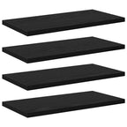 Regalbrett 4 pcs Schwarz 40 x 20 x 1,5 cm Holzwerkstoff