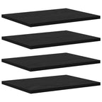 Regalbrett 4 pcs Schwarz 40 x 30 x 1,5 cm Holzwerkstoff