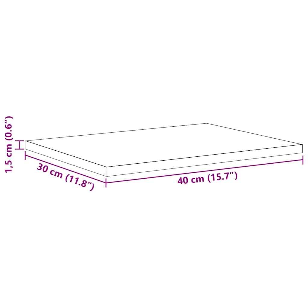 Regalbrett 4 pcs Schwarz 40 x 30 x 1,5 cm Holzwerkstoff