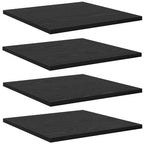 Regalbrett 4 pcs Schwarz 40 x 40 x 1,5 cm Holzwerkstoff