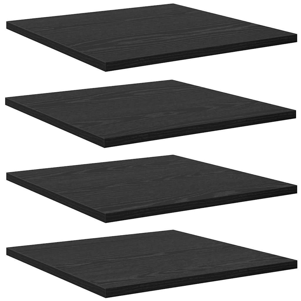 Regalbrett 4 pcs Schwarz 40 x 40 x 1,5 cm Holzwerkstoff