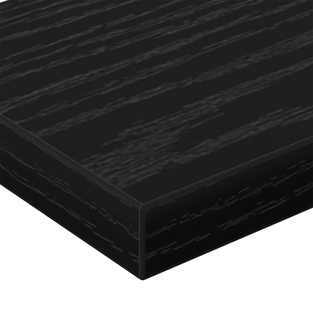 Regalbrett 4 pcs Schwarz 60 x 10 x 1,5 cm Holzwerkstoff