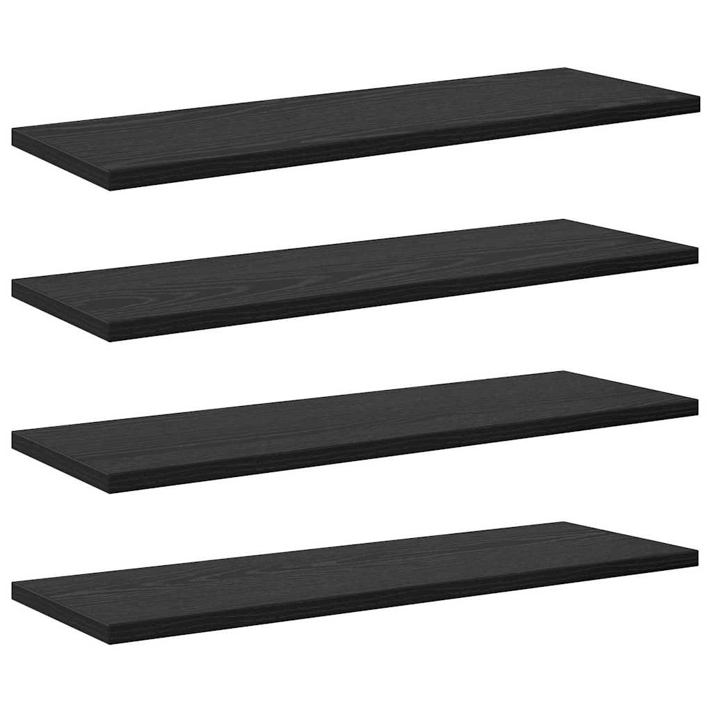 Regalbrett 4 pcs Schwarz 60 x 20 x 1,5 cm Holzwerkstoff
