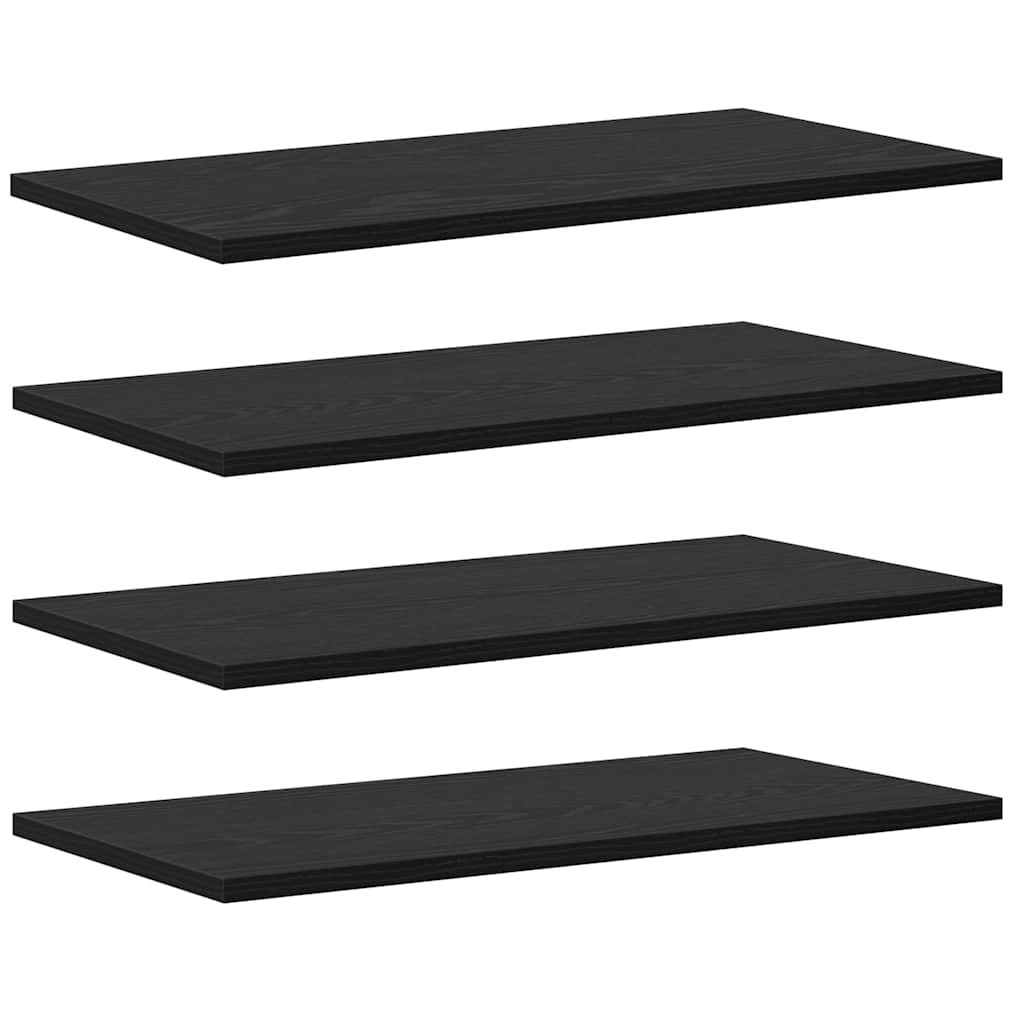 Regalbrett 4 pcs Schwarz 60 x 30 x 1,5 cm Holzwerkstoff