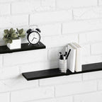 Regalbrett 4 pcs Schwarz 100 x 10 x 1,5 cm Holzwerkstoff