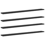 Regalbrett 4 pcs Schwarz 100 x 10 x 1,5 cm Holzwerkstoff