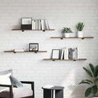 Regalbrett 4 pcs Braun 100 x 20 x 1.5 cm Holzwerkstoff