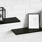 Regalbrett 4 pcs Schwarz 100 x 20 x 1.5 cm Holzwerkstoff