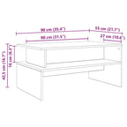 Couchtisch Artisan-Eiche 90 x 55 x 42,5 cm Holzwerkstoff