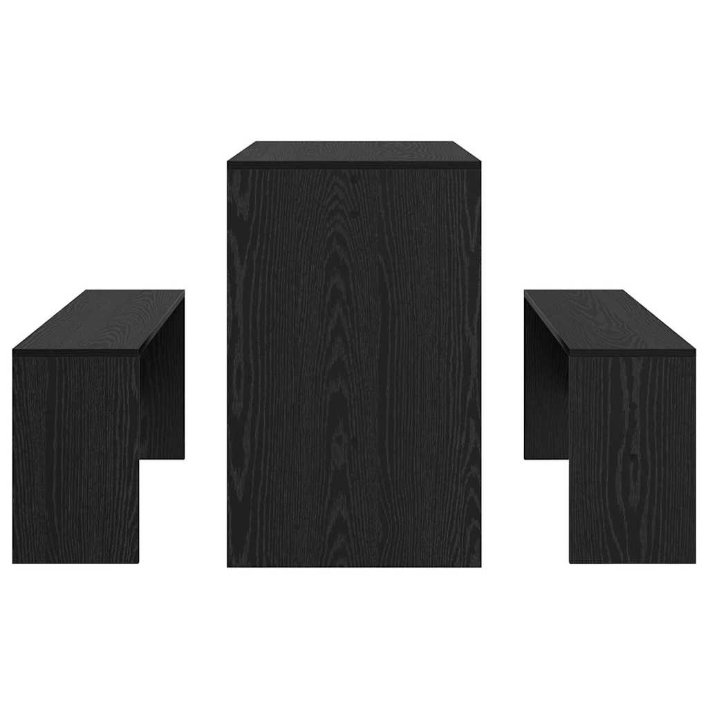 Essgruppe 2 pcs Schwarz Eichen-Optik Holzwerkstoff