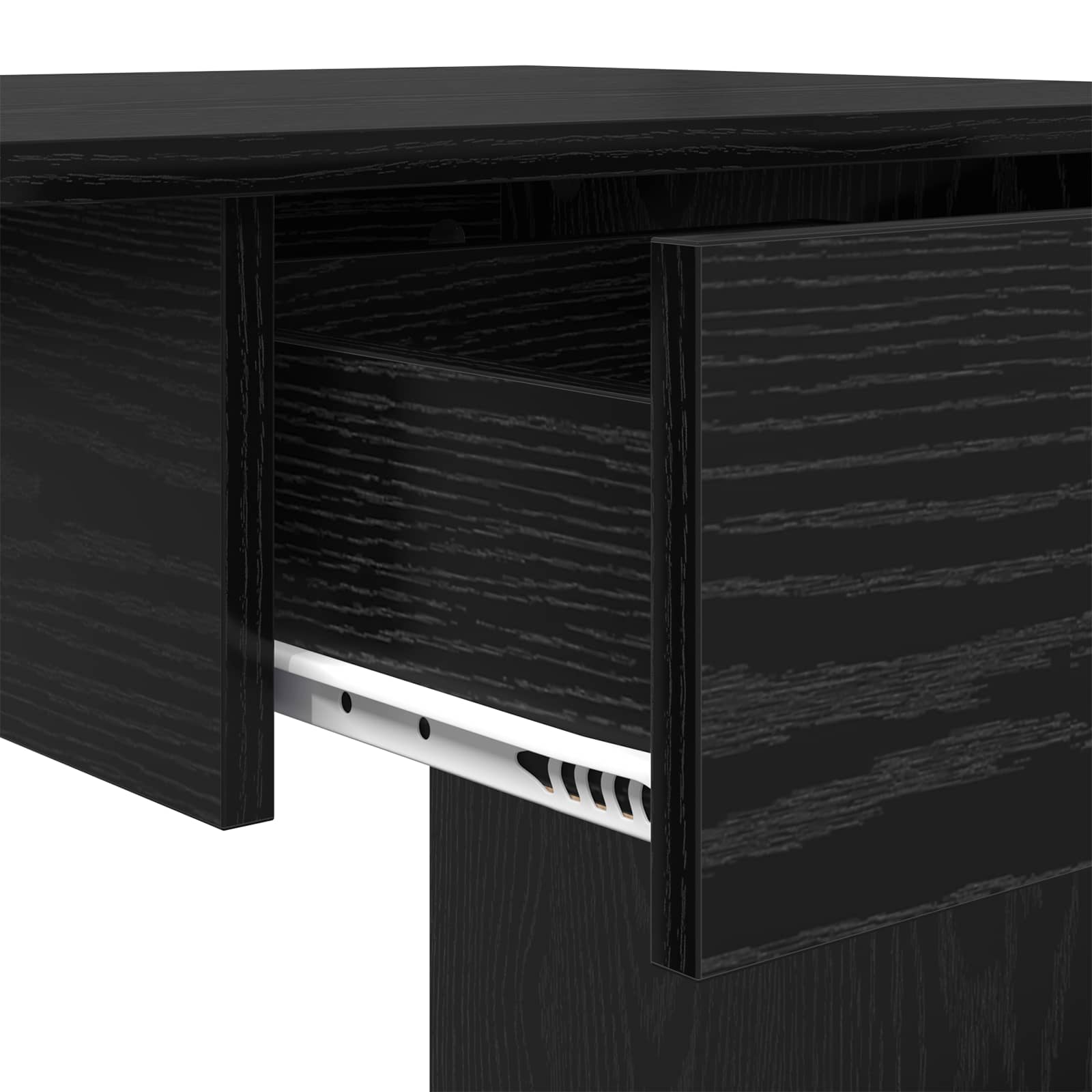 Schreibtisch mit Speicher Schwarz Eichen-Optik 100 x 50 x 76 cm