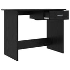 Schreibtisch mit Speicher Schwarz Eichen-Optik 100 x 50 x 76 cm