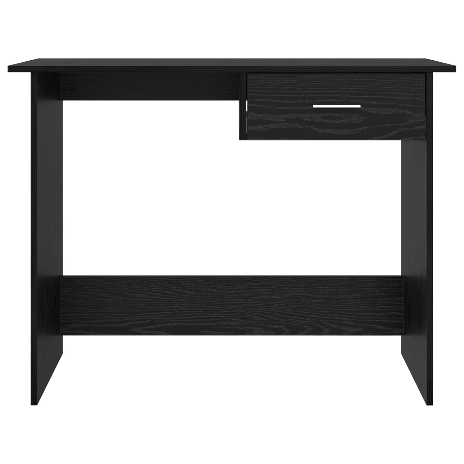 Schreibtisch mit Speicher Schwarz Eichen-Optik 100 x 50 x 76 cm