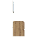 Badezimmermöbel-Set 2 pcs Artisan-Eiche Sperrholz und Metall