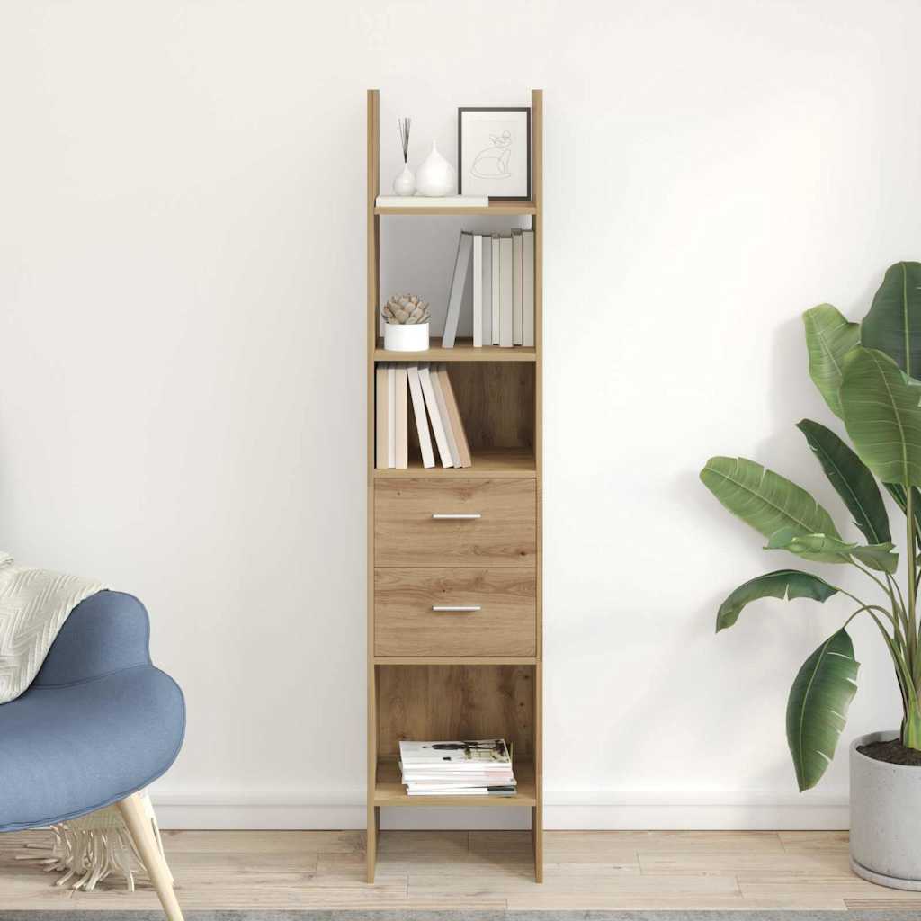 Bücherregal Artisan-Eiche 40 x 35 x 180 cm Holzwerkstoff