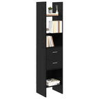 Bücherregal Schwarz Eichen-Optik 40 x 35 x 180 cm Holzwerkstoff