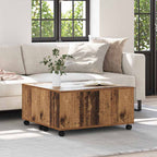 Couchtisch mit Schubladen Altholz 75 x 75 x 38 cm Holzwerkstoff