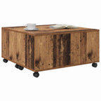 Couchtisch mit Schubladen Altholz 75 x 75 x 38 cm Holzwerkstoff