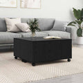 Couchtisch Schwarz Eichen-Optik 75 x 75 x 38 cm Holzwerkstoff