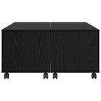 Couchtisch Schwarz Eichen-Optik 75 x 75 x 38 cm Holzwerkstoff