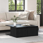 Couchtisch Schwarz Eichen-Optik 80 x 80 x 31 cm Holzwerkstoff
