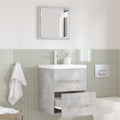 Badezimmermöbel-Set Grau 41 x 38,5 x 48 cm Sperrholz und Metall