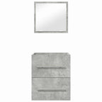 Badezimmermöbel-Set Grau 41 x 38,5 x 48 cm Sperrholz und Metall
