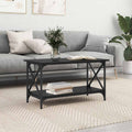 Couchtisch Schwarz Eichen-Optik 80 x 45 x 45.5 cm Holzwerkstoff
