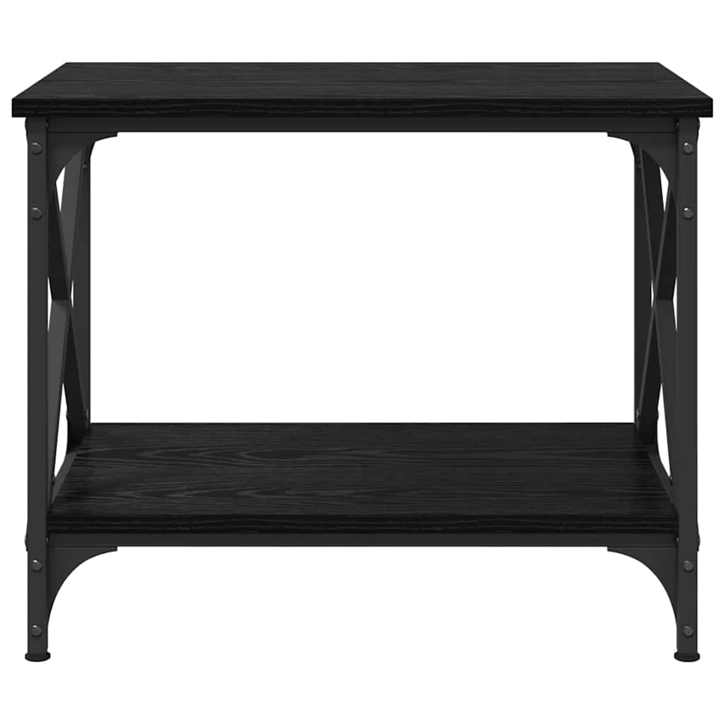 Beistelltisch Schwarz Eichen-Optik 55 x 38 x 45 cm