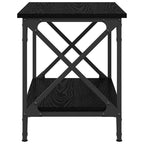Beistelltisch Schwarz Eichen-Optik 55 x 38 x 45 cm