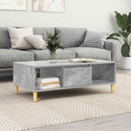 Couchtisch Beton Grau 102 x 55 x 35 cm Holzwerkstoff