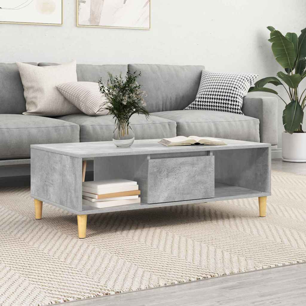 Couchtisch Beton Grau 102 x 55 x 35 cm Holzwerkstoff