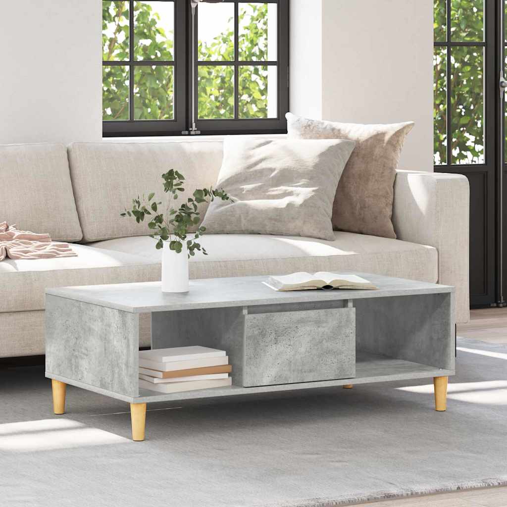 Couchtisch Beton Grau 102 x 55 x 35 cm Holzwerkstoff