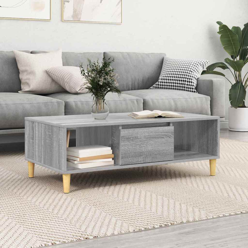 Couchtisch Graues Sonoma 102 x 55 x 35 cm Holzwerkstoff
