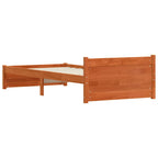 Bettrahmen Wachsbraun 195,5 x 95,5 x 51 cm Massives Kiefernholz