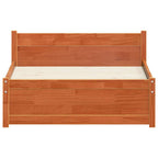 Bettrahmen Wachsbraun 195,5 x 95,5 x 51 cm Massives Kiefernholz