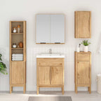 Badezimmer-Wandschrank mit Tür FLORO Wachsbraun 35 x 30 x 60 cm