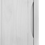 Bad hoher Schrank FLORO Weiß 35 x 30 x 160 cm Massivholz Kiefer