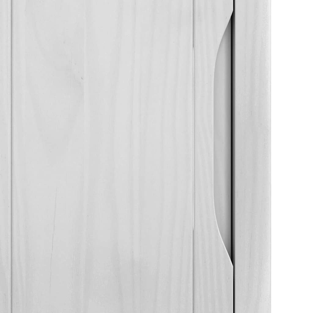 Bad hoher Schrank FLORO Weiß 35 x 30 x 160 cm Massivholz Kiefer