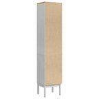 Bad hoher Schrank FLORO Weiß 35 x 30 x 160 cm Massivholz Kiefer