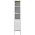 Bad hoher Schrank FLORO Weiß 35 x 30 x 160 cm Massivholz Kiefer