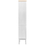 Bad hoher Schrank FLORO Weiß 35 x 30 x 160 cm Massivholz Kiefer
