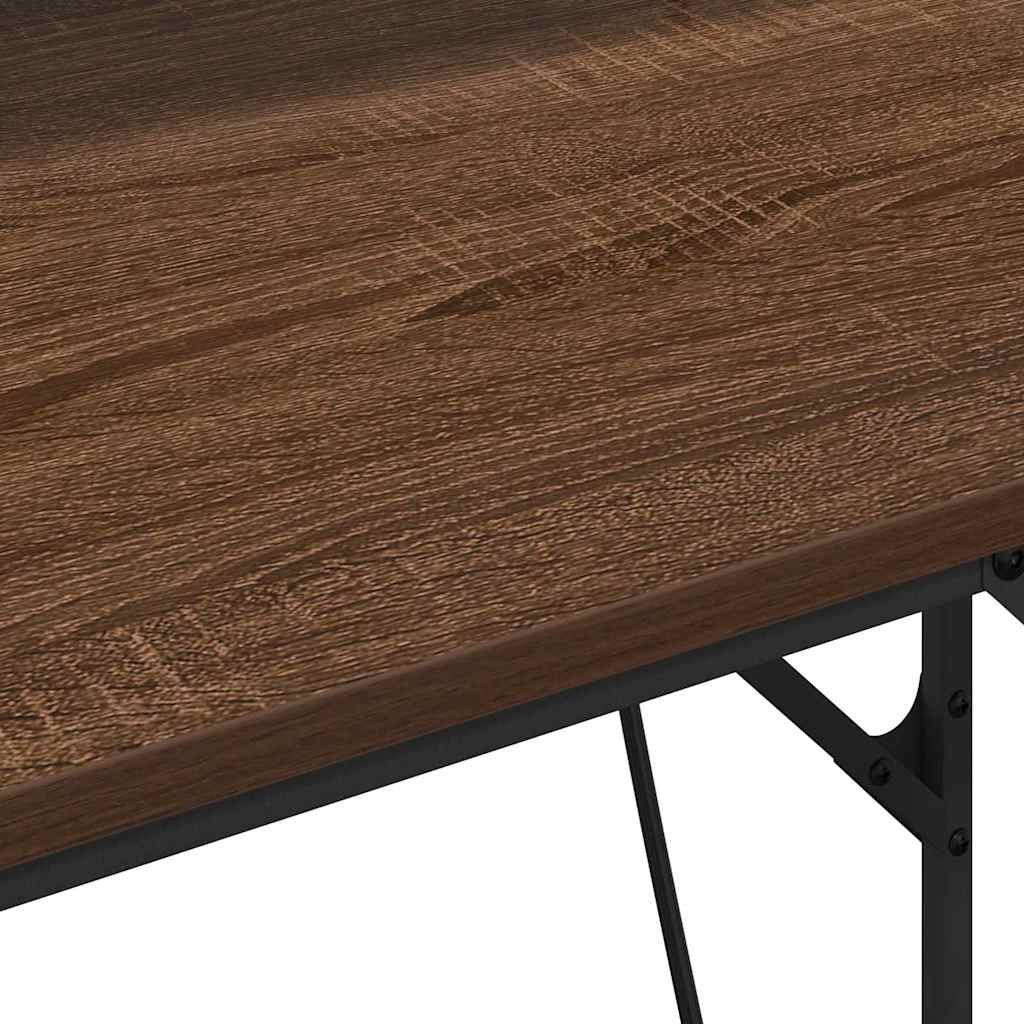 Schreibtisch mit Regal Braun Eichen-Optik 100 x 50 x 86,5 cm